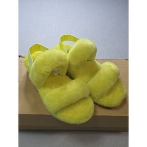 UGG Women's Oh Yeah Slide Slippers Yellow US 6 New in Box